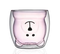 Cute Mugs Glass Double Wall Insulated Glasses Espresso Cup Tea Cup Milk Cup Bear Mugs Office Cup Birthday Gifts Drinking cup