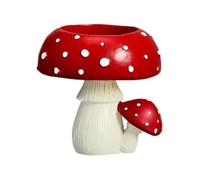 Cute Mushroom Tealight Candle Holder Decor | Red Mushroom Sculpture Candle Stand, 7cm Table Centerpiece for Home Décor, Scented Tealight Holder Ideal for Living Rooms, Bedrooms, Parties and