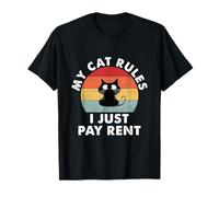 Cute My Cat Clothing - My Cat Rules, I just pay Rent T-Shirt