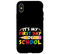 Cute My First Day of School - Retour à l'école Enseignants Enfants Coque pour iPhone X/XS