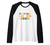 Cute My First Day of School - Retour à l'école Enseignants Enfants Manche Raglan