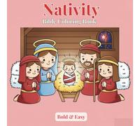 Cute Nativity Coloring Book: Christmas Bible Coloring Book with Verses for Kids & Adults | +50 Cozy Drawings | 109 Pages, 8.5x8.5