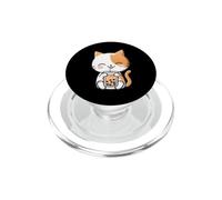 Cute Neko Cat Boba Tea Kawaii Anime Bubble Tea Chat PopSockets PopGrip pour MagSafe