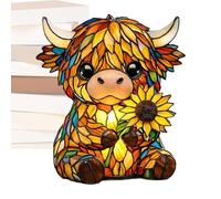 Cute Night Light, Cow Shape Lamp, Warm Ambient Glow, for Lighting, with Sunflower Rustic Accent, for Home Bedroom Nursery Farmhouse Breastfeeding Room Soft Nighttime Comfort Use