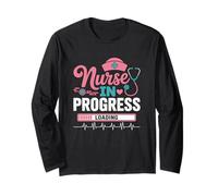 Cute Nurses Gift Nurse in Progress Nursing School for Women Manche Longue
