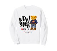 Cute NYC Teddy Bear- Cool USA New York Teddy Bear Cartoon Sweatshirt