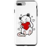 Cute Opossum Holding Heart Valentine Love Graphic Coque pour iPhone 7 Plus/8 Plus