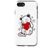 Cute Opossum Holding Heart Valentine Love Graphic Coque pour iPhone SE (2020) / 7/8