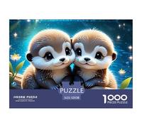 Cute Otter Babies Papier Épais Et Solide Parfait pour Renforcer Les Capacités Cognitives, La Mémoire Et La Concentration Mentale 52x38cm/1000pcs