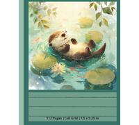 Cute Otter Composition Notebook: 112Pages | Cell Grid | 7.5 x 9.25 in | For School, Math, Notes and Drawing