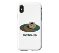 Cute Otter Homer, Alaska Coast Resident Coque pour iPhone X/XS