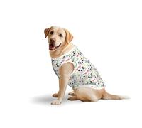 Cute Panda Bamboo Star T-shirt décontracté sans manches pour animal de compagnie - Imprimé en coton doux - Vêtements pour animaux de compagnie - T-shirt respirant pour grand chien (3XL-5XL)