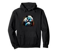 Cute Panda Bear Mom Baby Panda Giant Animal Sweat à Capuche