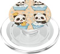 Cute Panda Cartoon Bubble Bath Kawaii Animal Art PopSockets PopGrip pour MagSafe