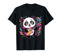 Cute Panda Guitar Player - Funny Musician Panda Cartoon T-Shirt