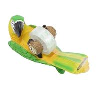 Cute Parrot Tape Dispenser - Resin 16.3x8x6.2cm | Animal Desktop Tape Holder, Desk Organizer Decor With Tapes Roll | For School Office Study Desk Supplies Use