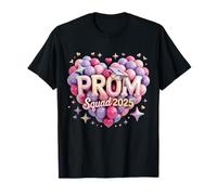 Cute Pastel Prom Balloon Squad 2025 Senior Girl Graduation T-Shirt