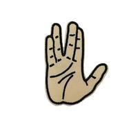 Cute-Patch Spock Vulcan Salute Meme Écusson brodé à thermocoller ou à coudre Motif chapeau