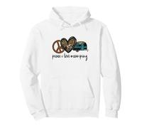 Cute Peace Love Camping Graphic for Women Vintage Camper Mom Sweat à Capuche