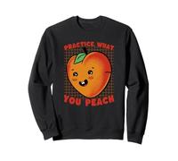Cute Peach Pun Practice What You Peach Citation Sweatshirt