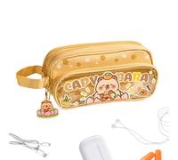 Cute Pencil Pouch, Animal Zipper Box Large Ballpoint Case, 8.66x3.15x3.94 Inches Lightweight Design & Aesthetic Stationery Supplies, Pen Holder Bag for Eraser, Scissors, Sticky Notes, Children