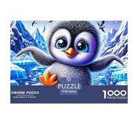 Cute Penguin Chopping Wood in Snowy Scene Structure Durable Activité De Loisir Idéale, Adaptée pour Améliorer Les Capacités De Résolution De Problèmes 38x26cm/1000pcs