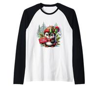 Cute Penguin Christmas Happy Holidays Men Women Kids Manche Raglan