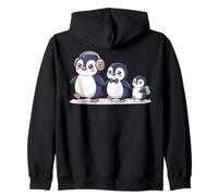Cute Penguin Family Walking Winter Cartoon Sweat à Capuche