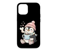 Cute Penguin Hot Cocoa Winter Beanie Scarf Socks Coque pour iPhone 12/12 Pro