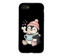 Cute Penguin Hot Cocoa Winter Beanie Scarf Socks Coque pour iPhone SE (2020) / 7/8