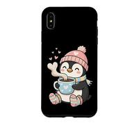 Cute Penguin Hot Cocoa Winter Beanie Scarf Socks Coque pour iPhone XS Max