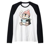 Cute Penguin Hot Cocoa Winter Beanie Scarf Socks Manche Raglan