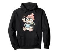 Cute Penguin Hot Cocoa Winter Beanie Scarf Socks Sweat à Capuche