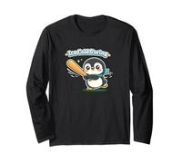 Cute Penguin Ice Cold Swing Batter de Baseball Manche Longue