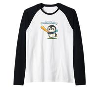 Cute Penguin Ice Cold Swing Batter de Baseball Manche Raglan