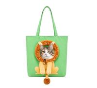 Cute Pet Carrier Tote - Breathable Purse, Head Hole, Dog Shoulder Bag Carry | Lightweight Mesh Fabric With Padded Bottom Support Board, Adjustable Shoulder Strap Secure Buckle Clip For Travel Camping Par