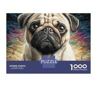 Cute Pet Dog 1000 Pièces Puzzle en Papier Écologique Coffret De Puzzles Handsome Dog Extrêmement Difficile Jouet d'anniversaire Puzzles pour La Décoration Intérieure 38x26cm/1000pcs