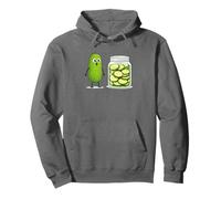 Cute Pickle and Pickle Jar Visual Joke Sweat à Capuche