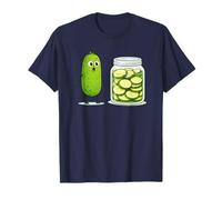 Cute Pickle and Pickle Jar Visual Joke T-Shirt