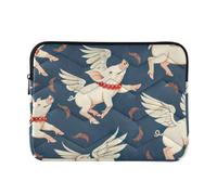 Cute Pig Housse pour ordinateur portable 14" Bleu
