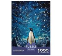 Cute Pingouin Puzzle 1000 Pieces Cadeau Unique Jeu Éduchatif Challenge Toy À De Qualité Supérieure Peinture Art pour Adultes Et Enfants À Partir De 14 Ans 70x50cm/1000pcs