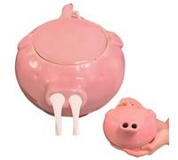 Cute Pink Piglet Ceramic Teapot And Cup Set, Pink Pig Design Teapot Water Kettle, Cute Kettle Ceramic Tea Set For One, Funny Christmas Gifts Coffee Cup Pot For Friends And Family