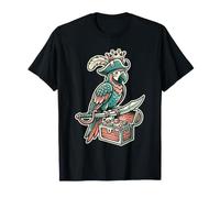 Cute Pirate Princess Parrot Sailor Argh Spooky Ocean Party T-Shirt