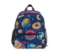 Cute Planet Sac à dos en forme de donut pour tout-petits filles garçons petit enfant, Donut mignon planète, Medium, Sacs à dos cool imprimé football