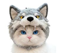 Cute Plush Animal Hat Cosplay - Dog Wolf Hat | Wolf Cute Soft Funny Pet Headgear | Kitty Clothes Accessories | For Children Boys Girls Youth Teens Family Friends Party Holiday Outside Night Daily