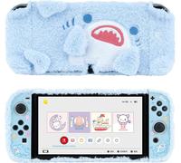 Cute Plush Case-Shock Absorbing and Scratch Resistant Case Compatible with Switch Console OLED and Joy Con-Plush Shark