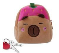 Cute Plush Cash Pouch - Soft Coin Purse for Kids & Adults, Adorable Capybara Plush Bag, Small Zipper Wallet for Hair Clips, Candy, Snacks & Chocolate, Fun Backpack Pendant Ornament, Portable Plu