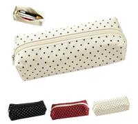 Cute Polka Dot Pencil Case Aesthetic Pencils Pouch,Chic Simple Design