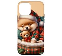 Cute Pomeranian Puppy for Pom Mom Dog Lover Cozy Christmas Coque pour iPhone 12 Mini