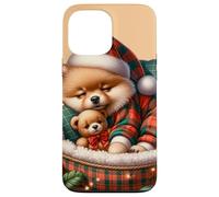 Cute Pomeranian Puppy for Pom Mom Dog Lover Cozy Christmas Coque pour iPhone 13 Pro Max
